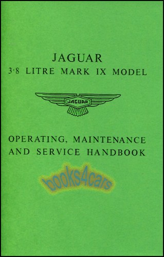 Jaguar owners manual book - manual, mk