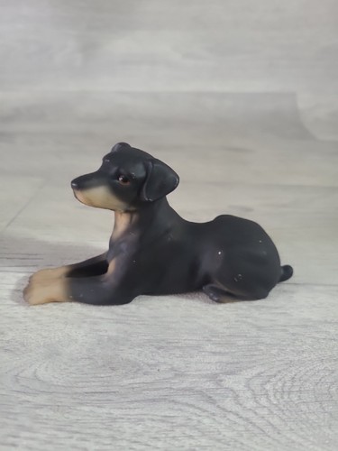 Porcelain doberman figure - figure, 5"