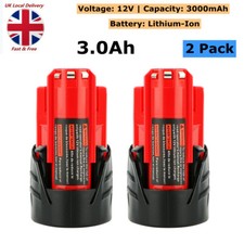 2x 12V 3.0Ah Li-ion Battery