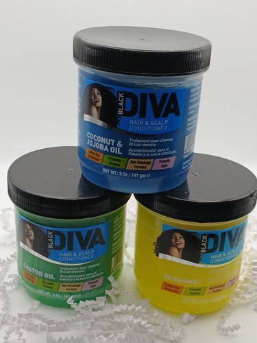 Black diva hair - black,