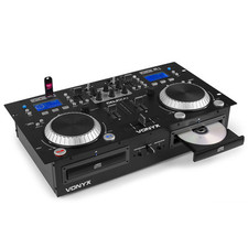 Vonyx CDJ500 DJ CD Mixer Combo with Dual CD Players & Bluetooth