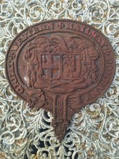 Vintage Great Western Railway Company Cast Iron Name Plate Sign Plaque FREE P&P 