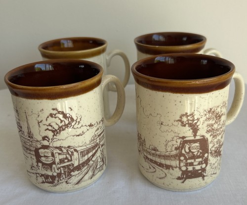 Train themed coffee mugs - train,