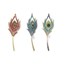 Secure clasp peacocks brooch - clasp,