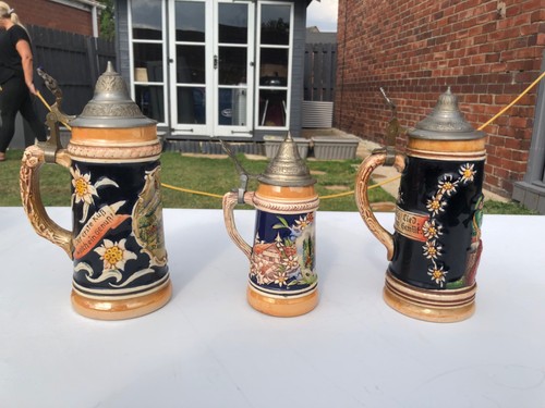 German lidded beer stein