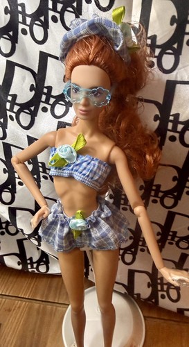 Barbie size doll bikini - , hat