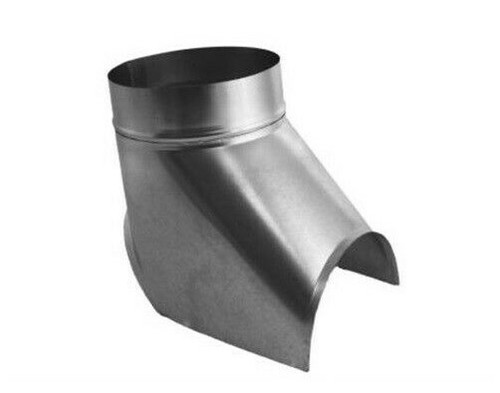 Curved boot galvanized metal - curved, -galvanized