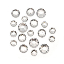 1000 Clear Crystal Rhinestones Acrylic Crystal Diamante Flat Back Gems Beads 