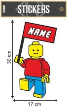 Custom Lego Man Stickers Decal Lego Man Flag Name Personalised Wall