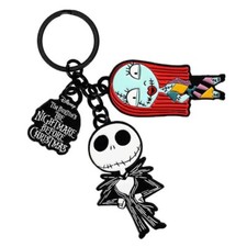 Nightmare Before Christmas Jack and Sally Charms Keychain