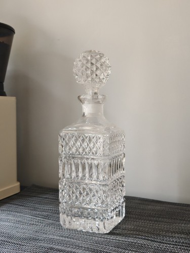 Vintage square crystal glass - crystal,