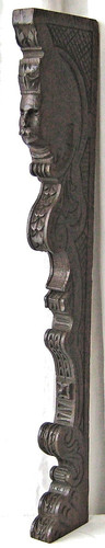 Antique carved oak corbel - carved,