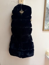 Luxury black faux fur leather