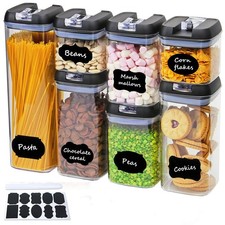 7pc Black Airtight Food