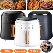 8L Large Air Fryer Low Fat Healthy Food Oven Cooker Oil Free Frying Chips Timer