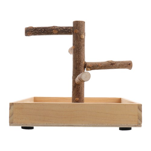 Wooden bird perch stand - bird,