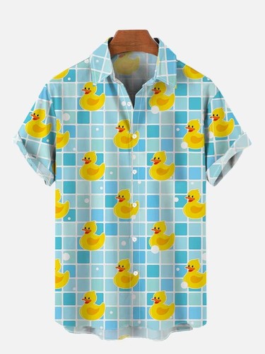 Mens button down yellow rubber - button,