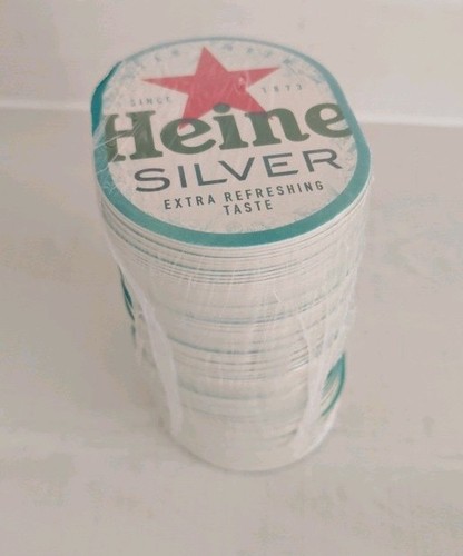 Heineken silver beer mats - silver,