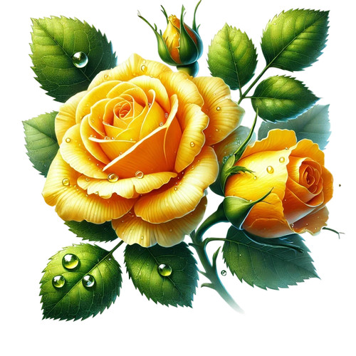 Yellow tea rose - yellow,