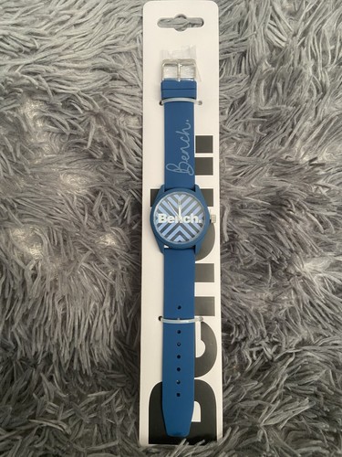 Mens watch blue silicone - blue,
