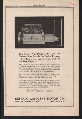 1917 buffalo gas - gas, motor