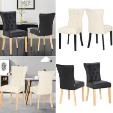 2/4x Faux Leather Dining