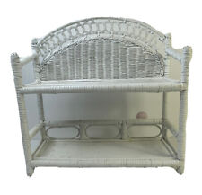 VTG 70s White Wicker Rattan