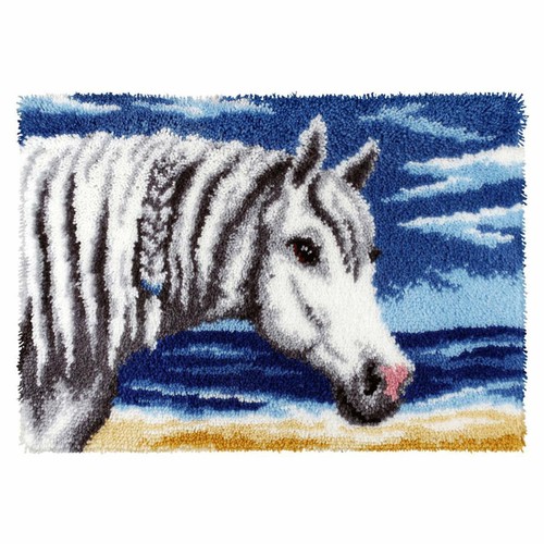 White horse latch - white, kit
