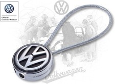 Official VW Volkswagen Loop Keyring Wire loop Enamel Cast Metal chrome plate NEW