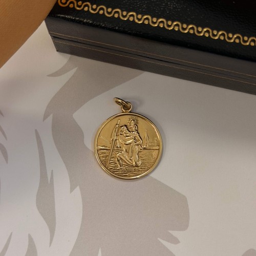 9ct gold round christopher - 9ct,