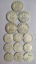 14 Old English SILVER Coins -