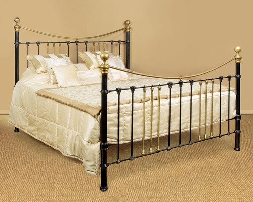 Antique king size brass - &, iron