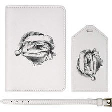 'Leopard Gecko Wearing Santa Hat' Passport Travel Set (PA00039714)