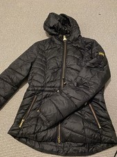 Barbour Ladies Puffer Jacket Size 10 Black Excellent Condition