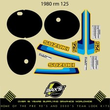 Suzuki 1980 Rm 125 Graphics Evo Mx Vintage Rm Decals Motocross Mx