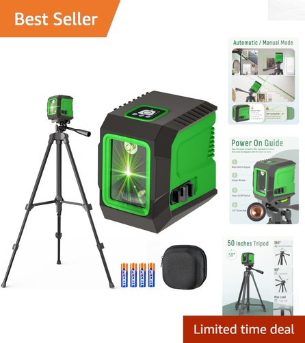 Portable laser level with - level,