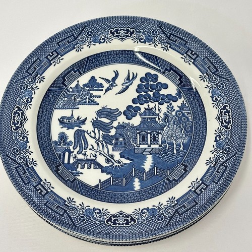 Churchill blue willow dinner - blue,