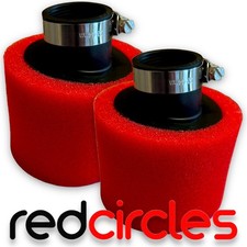 2x RED 35mm ANGLED PIT BIKE