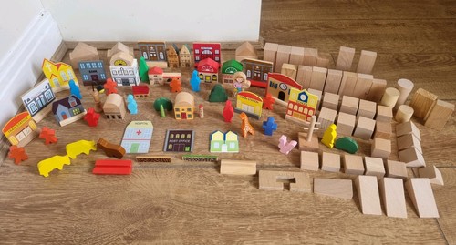 Wood toy town city - wood,