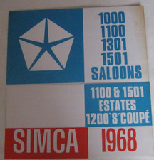 1968 SIMCA RANGE BROCHURE 4