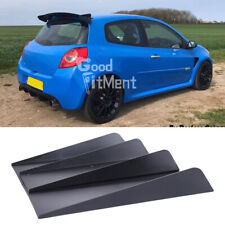 Matte Black Rear Diffuser Bumper 4-Fins Spoiler Lip Splitter For Renault Clio