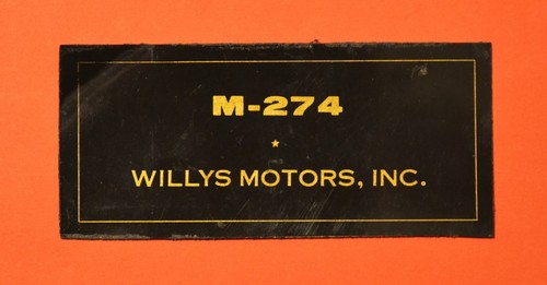 Vtg 1958 willys motors 274 - vtg, m-274