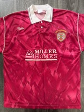 Original Bukta Heart of Midlothian Hearts 1990/1991 Home Shirt Mens Large