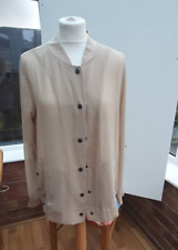 Wynnelayers snap front chiffon jacket Mink size SMALL QVC Marlawynne NEW.