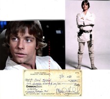 Mark Hamill vintage signed Bank Cheque Check Scarce