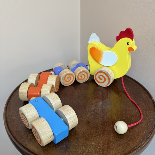 Wooden pull along - along,