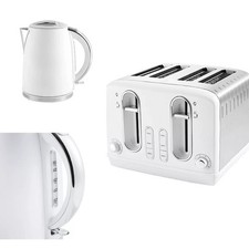 George Home Fast boil kettle and 4 slice toaster White set New