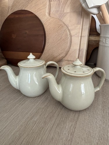 Denby linen teapot - teapot, cruet