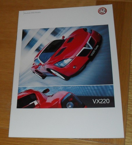 Vauxhall vx220 brochure - 2004,