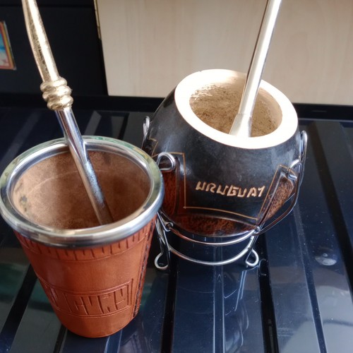 Uruguayan mate gourd with - x2,